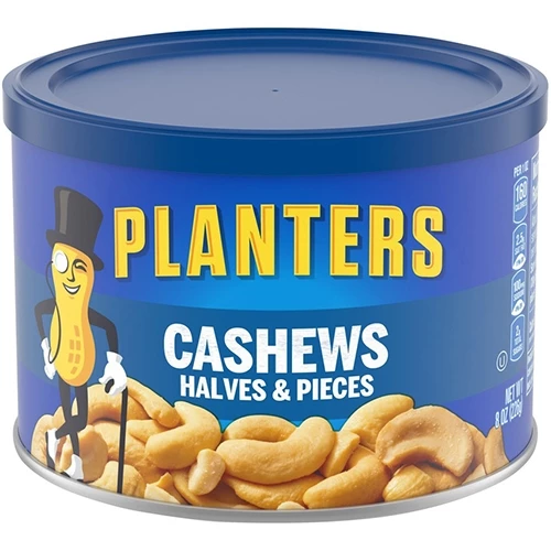Planters Halves & Pieces Cashews - 8 oz Can - Image 2