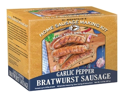 Hi Mountain Seasonings Garlic Pepper Bratwurst Sausage Kit