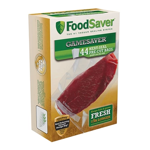 FoodSaver GameSaver Quart Vacuum-Seal Bags- 8"x 11", 44 Count