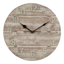 La Crosse Wood Panel Wall Clock, 12"