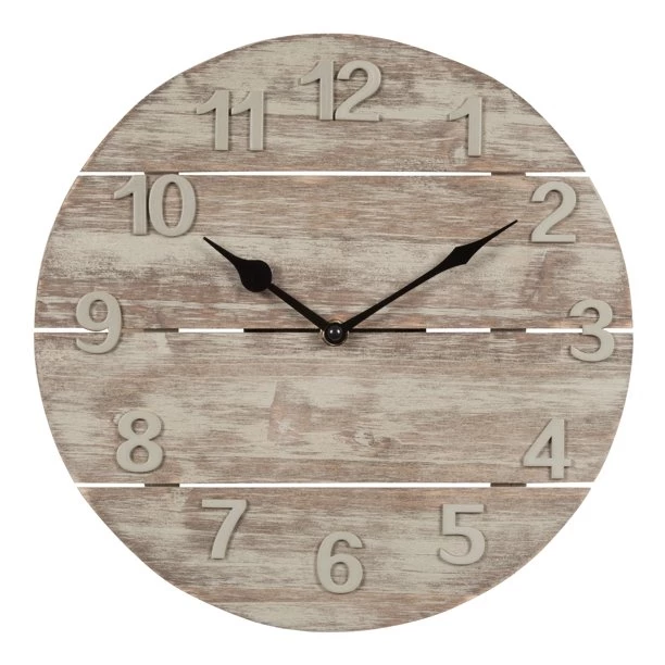 La Crosse Wood Panel Wall Clock, 12"