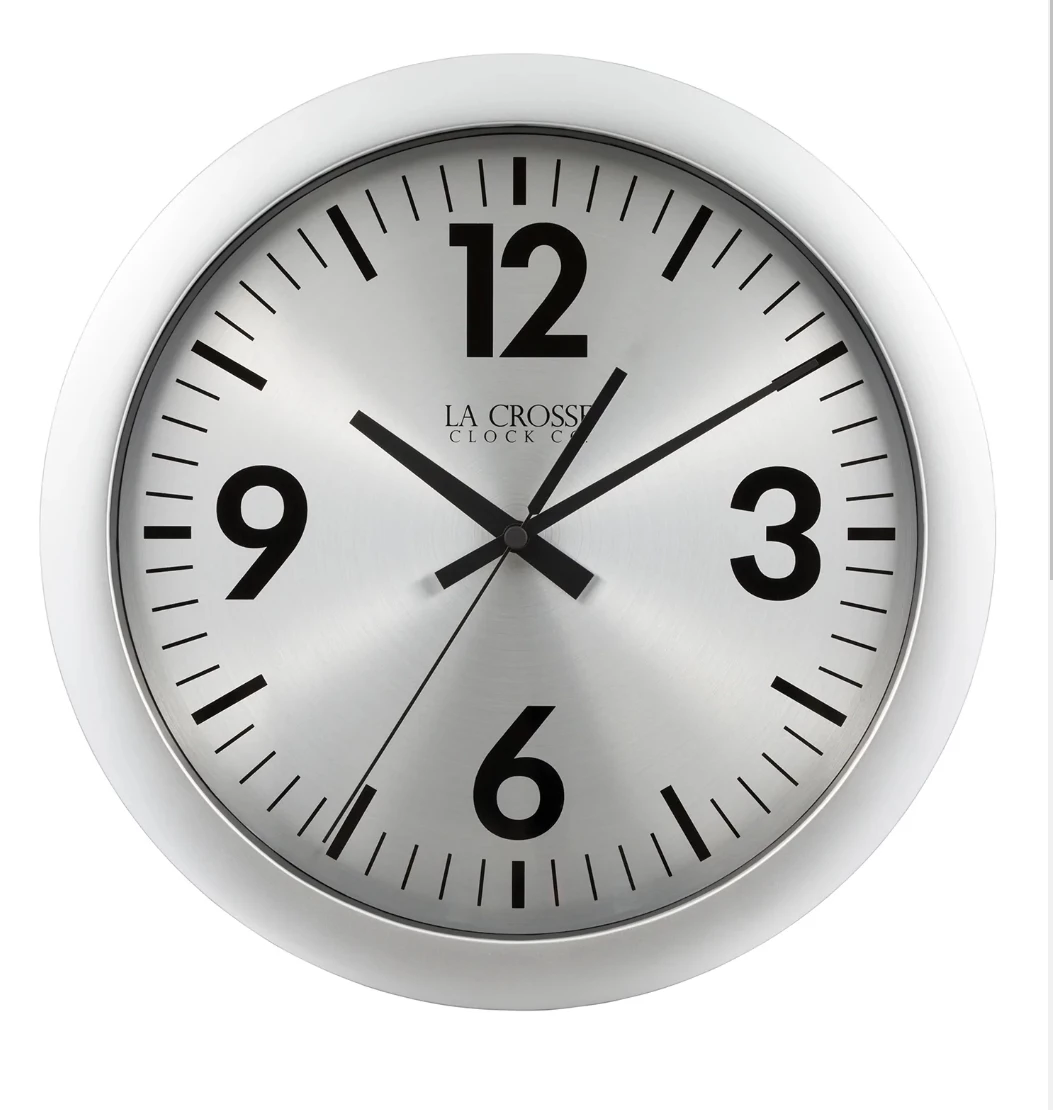 La Crosse Jett Brush Steel Wall Clock, 11.5"