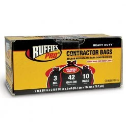 Ruffies Pro Contractor 42 Gallon Clean-Up Bag – 10 Count