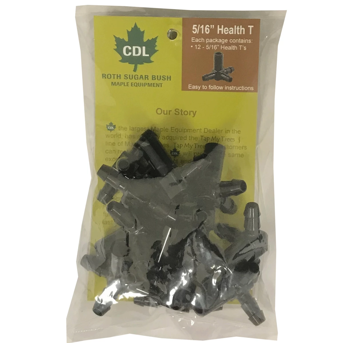 CDL Roth Sugar 5/16″ Maxflow Tee Tubing - 12 pack - Image 2