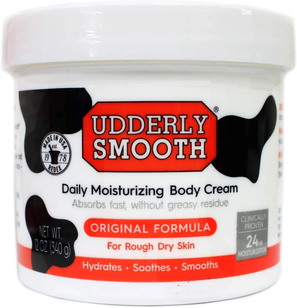 Udderly Smooth Udder Cream, Skin Moisturizer, 12 Ounce Jar