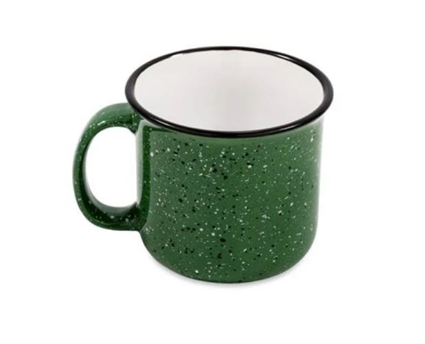 Camco Life is Better at the Campsite Speckled Mug, Green, RV Design - Image 2