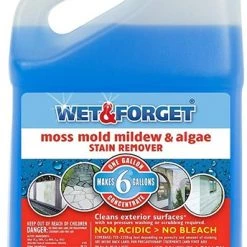 Wet & Forget 800006 Moss, Mold, Mildew and Algae Stain Remover Concentrate – 1 Gallon