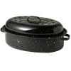 Cinsa Covered Oval Roaster, Black 15x10.25